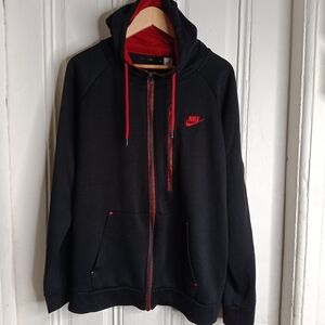 Nike Black Hoodie with Red Details